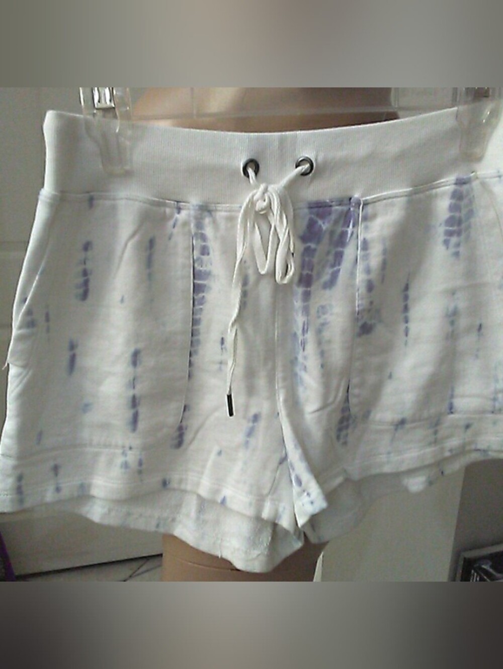 NWOT Rails White & Lavender Tie-Dye Athletic Lounge Shorts SZ. XS COTTON/ MODAL